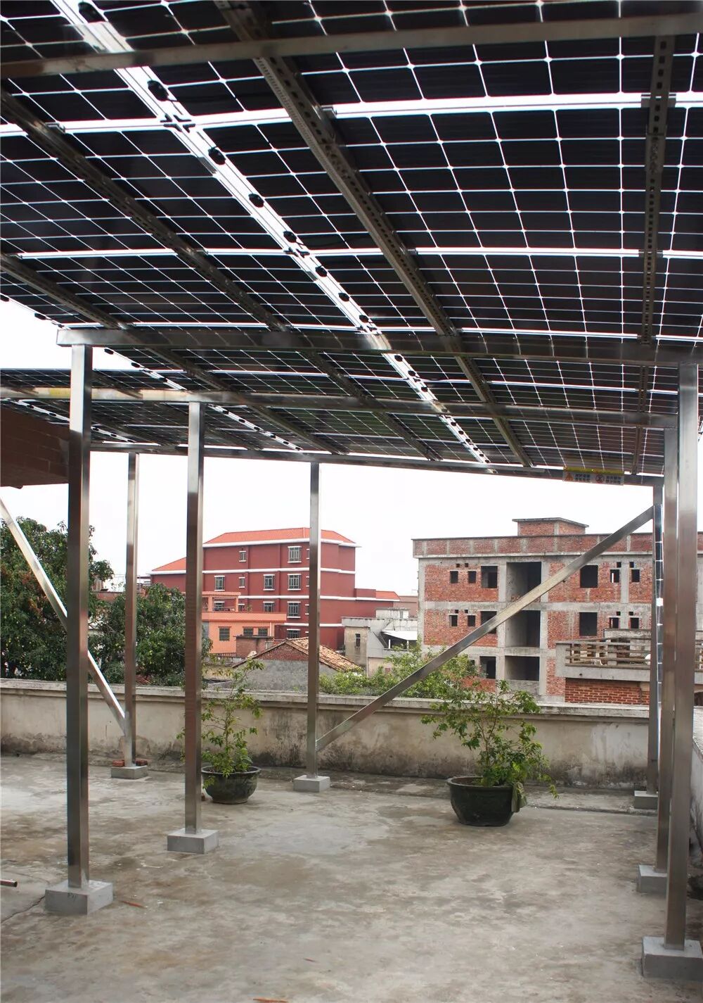 五星承建的東莞大汾6.84KW雙面發電家用光伏電站