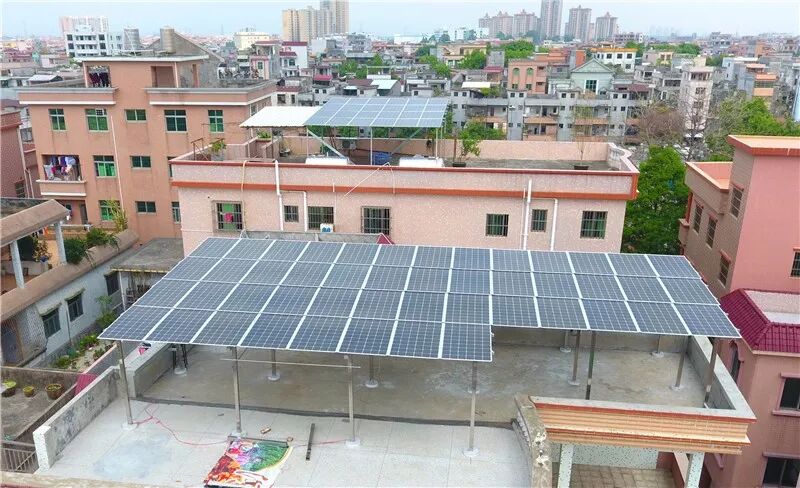 五星承建的東莞13.4kw雙玻戶用光伏電站