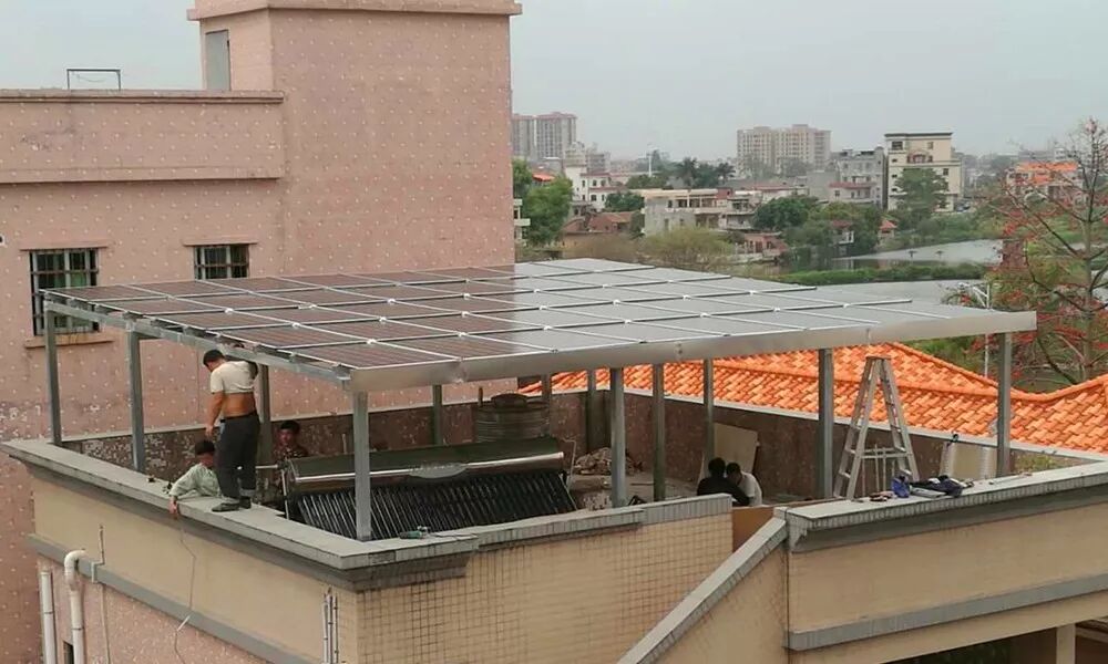 五星承建的石龍戶用雙玻光伏電站