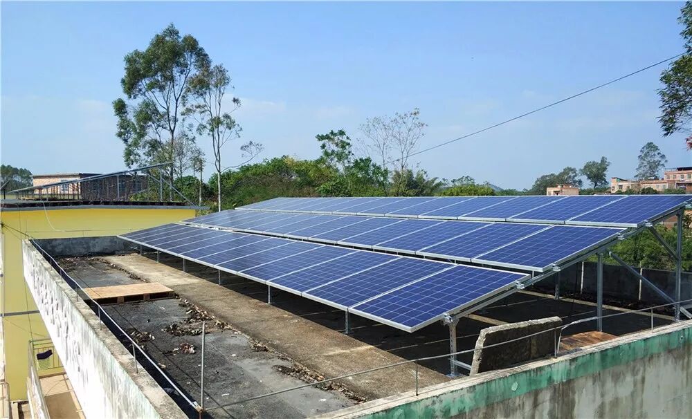 五星在廣西承建的村光伏扶貧電站局部圖