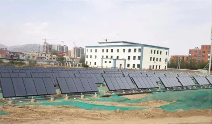 五星承建的蘭州太陽能采暖工程