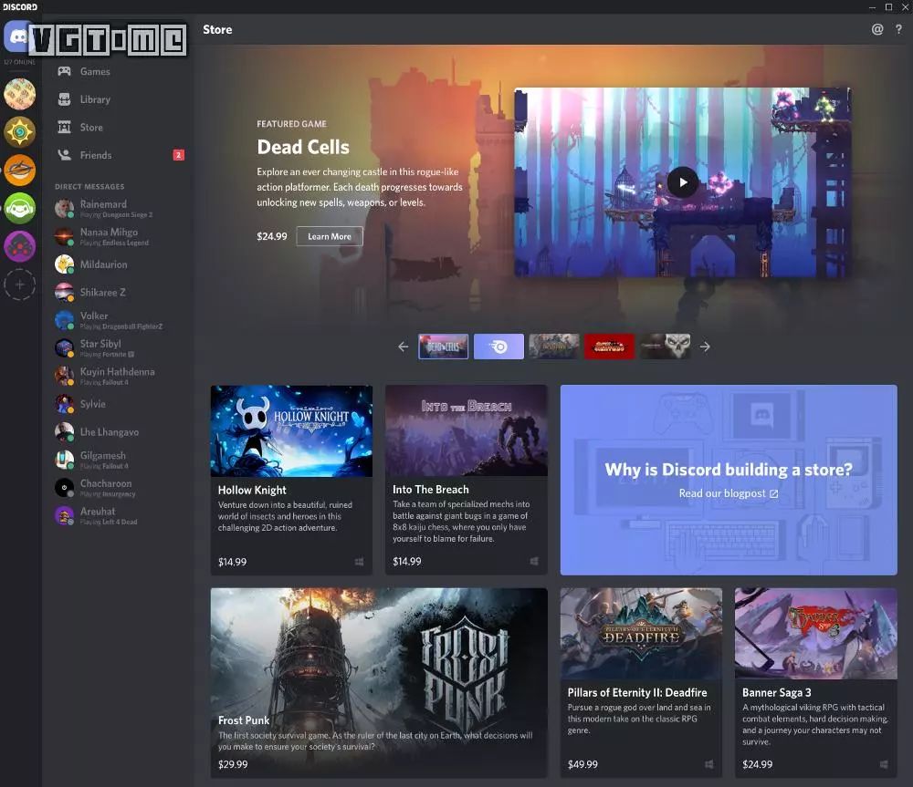 新的競爭者 語音聊天軟體discord也要開始賣遊戲了 遊戲時光vgtime 微文庫