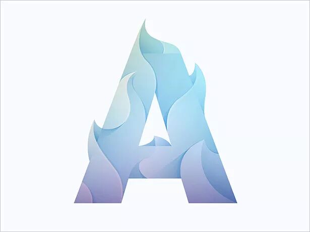 超美立体渐变质感字体logo设计欣赏