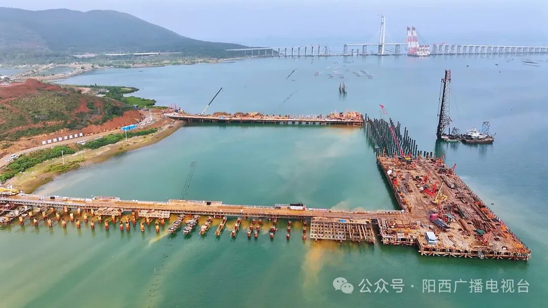 百千万工程阳江港海陵湾港区丰头作业区f1f2泊位工程建设进展顺利