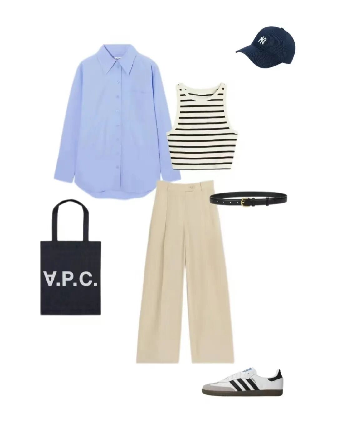 灰色单品蓝色衬衫通常给人一种清新脱俗的感觉,蓝色衬衫搭配灰色孔佑