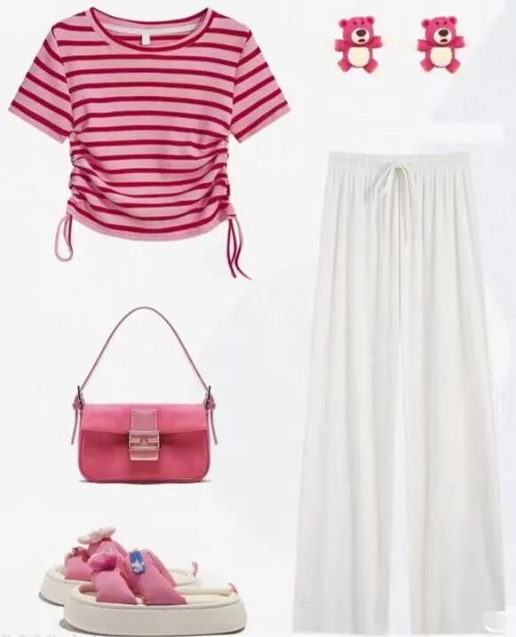 五一小长假出游穿搭参考_五一出行服装搭配_T恤衬衫裤子裙子搭配