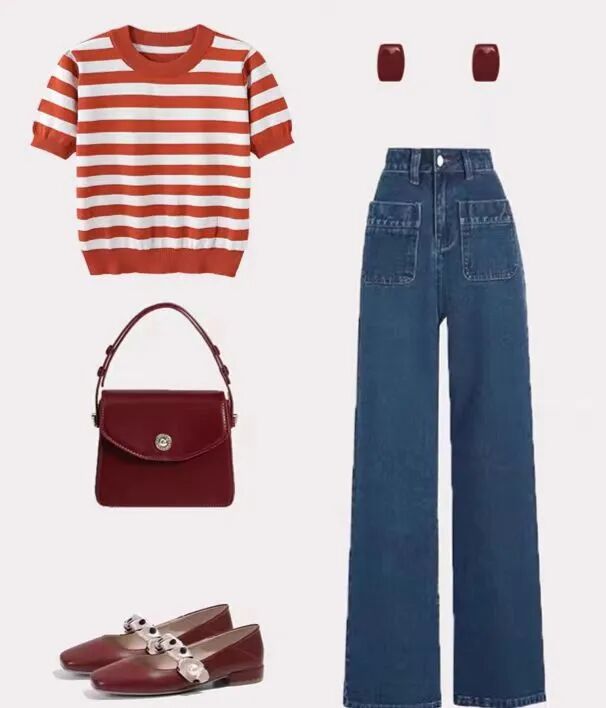 五一小长假出游穿搭参考_五一出行服装搭配_T恤衬衫裤子裙子搭配