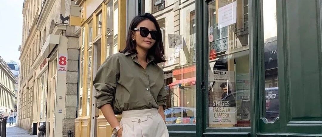 法式上衣 + 高腰下装，夏天必火组合 ！