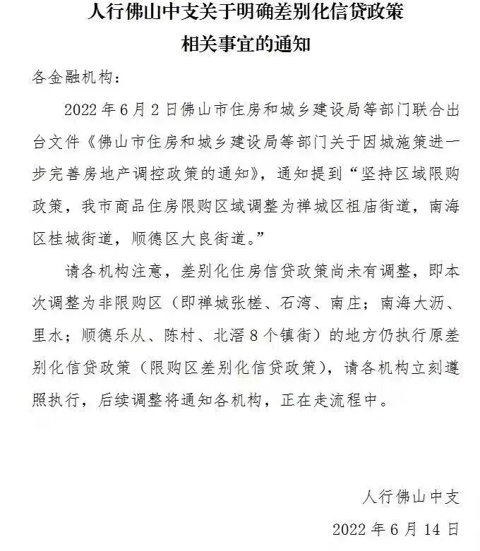 突发！佛山8大街镇变回3成*付！上周网签大涨61%！