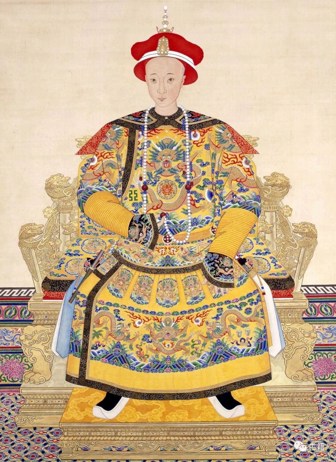明,清朝历代皇帝画像乾隆帝《御笔平定台湾二十功臣像