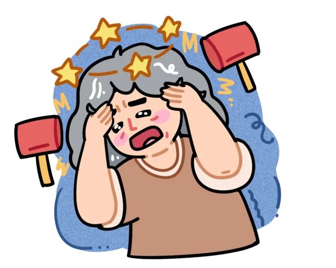 摄图网_700126748_手绘卡通各种头疼头晕人物老奶奶头疼(企业商用).jpg