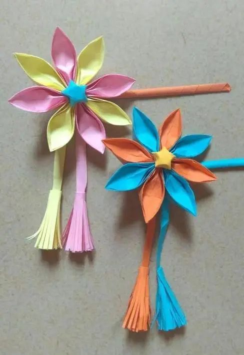 手工折纸:用纸做一支古风发簪创意diy,做法很简单