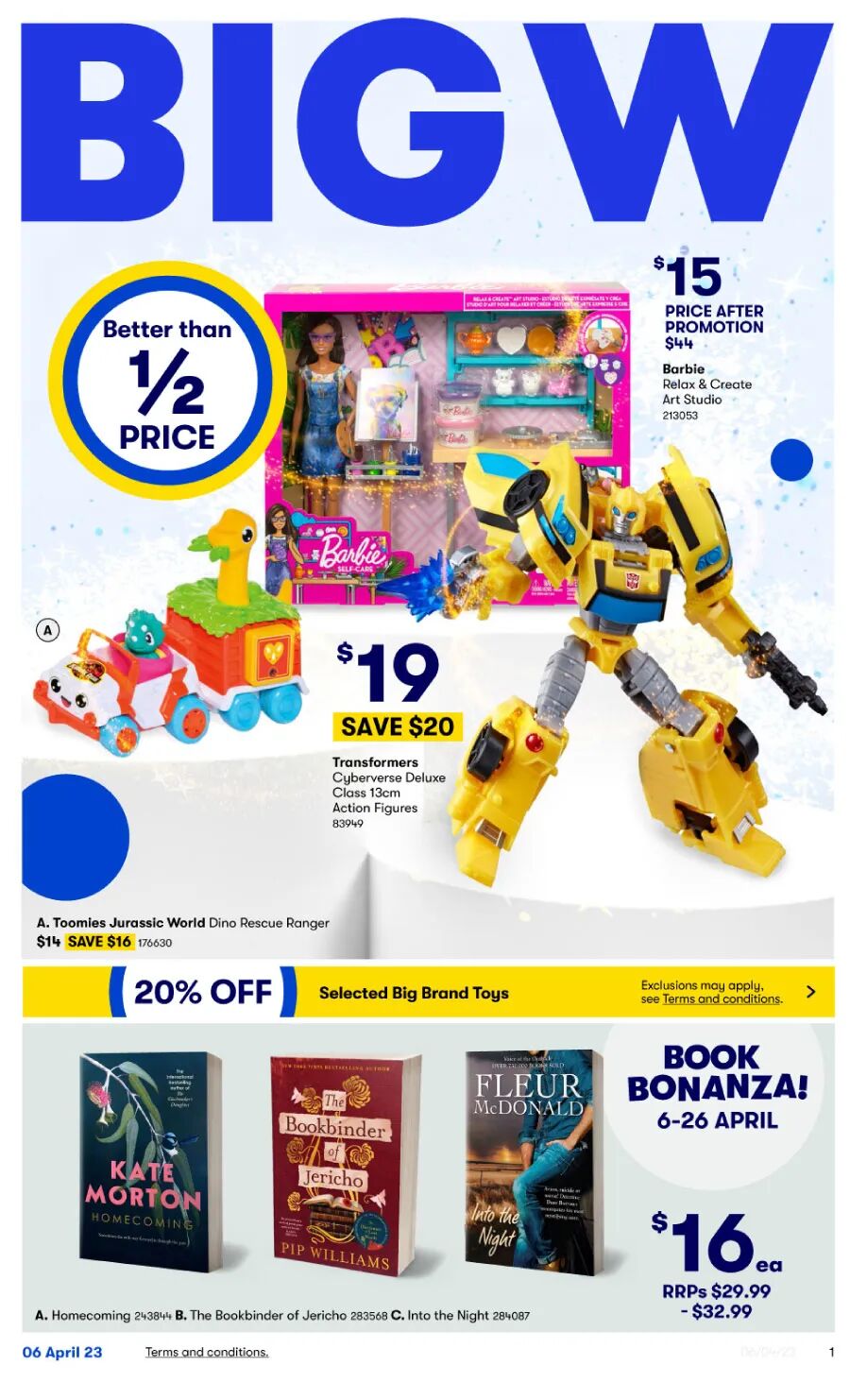 4月10日~19日！Big W最新打折目录来袭，超多玩具/童书/童装半价（组图） - 1