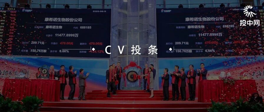 新冠疫苗第一股诞生！康希诺开盘大涨124%，市值破千亿，背后VC/PE豪华