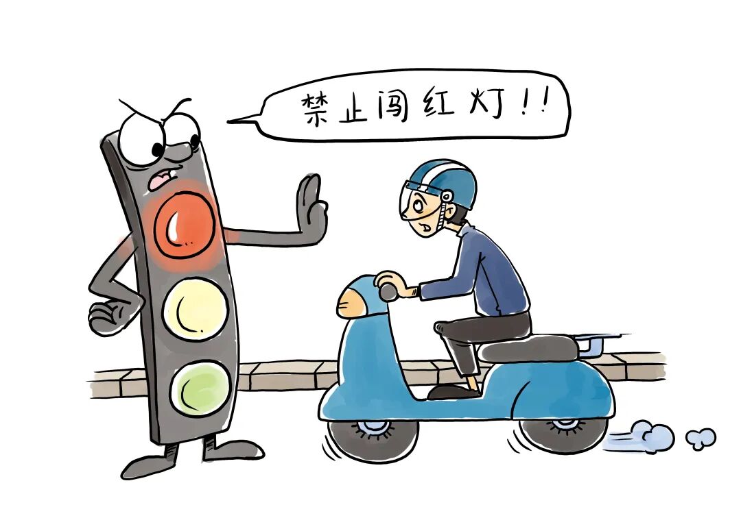 科普来喽骑电动车的同学们