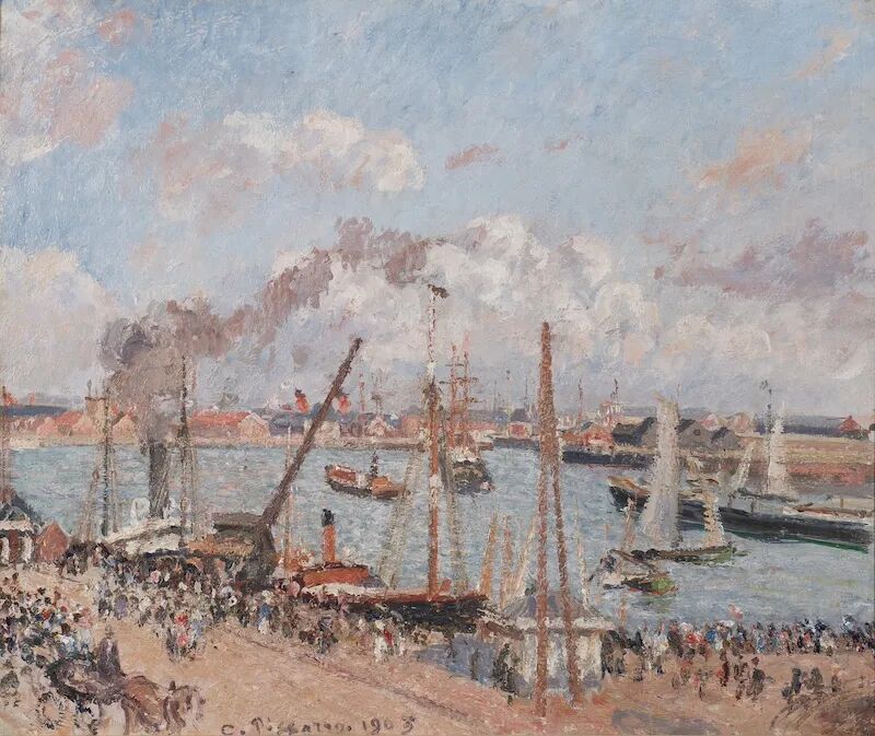 毕沙罗，勒阿弗尔领航湾，午后晴日，1903（Stern Pissarro画廊提供）