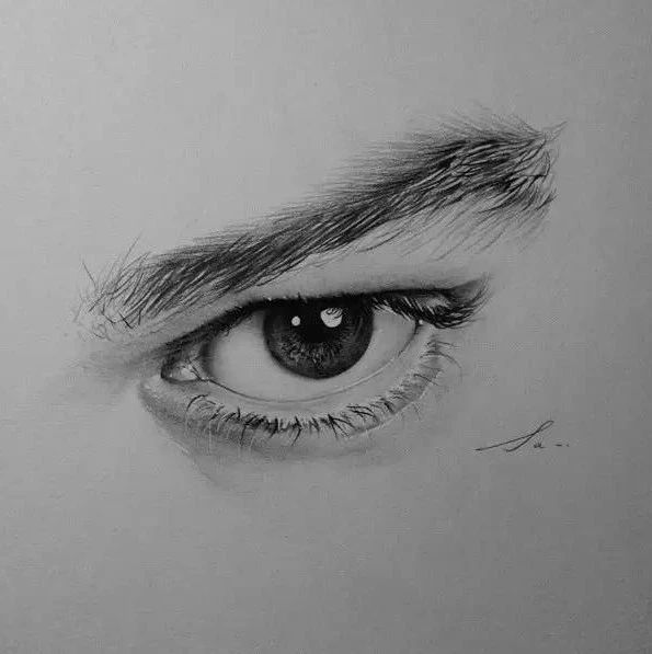 素描教程:写实人物眼睛素描画法