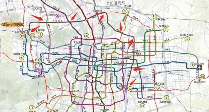 長沙1號2號地鐵線路圖_長沙地鐵2號線西延線二期_長沙地鐵九號線