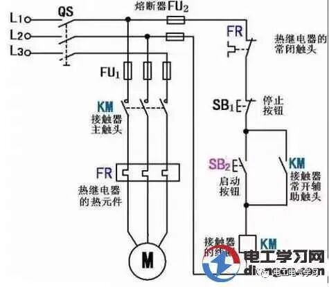 自锁和互锁如何实现？电气自锁互锁电路原理图解释_看自锁和互锁的控制线接法的图4