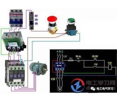 自锁和互锁如何实现？电气自锁互锁电路原理图解释_看自锁和互锁的控制线接法的图2
