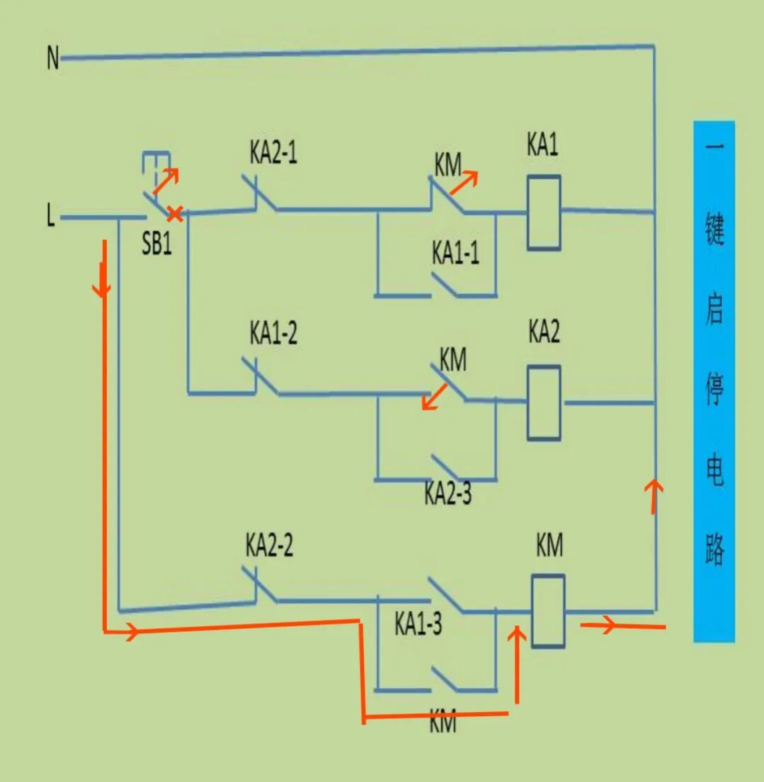 接觸器控制的一鍵啟停電路原理的圖4