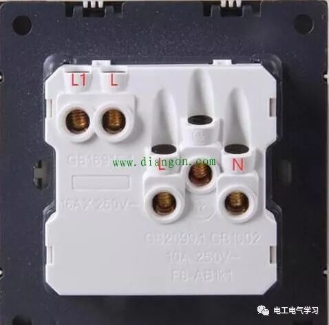 开关背面L、L1、L2各代表什么？火线，零线，地线怎样接？的图3