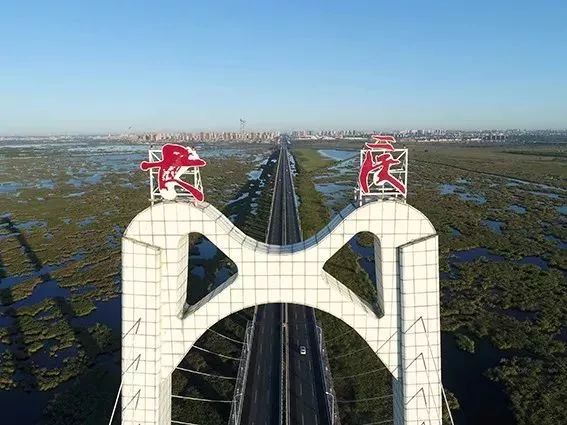 大慶地標性建築——龍鳳溼地大橋