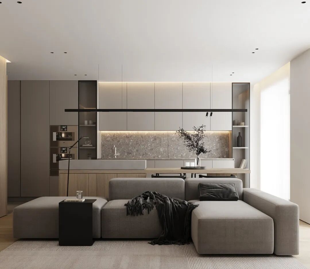 圣雅帝全屋定制|灰+原木，高级素雅的空间