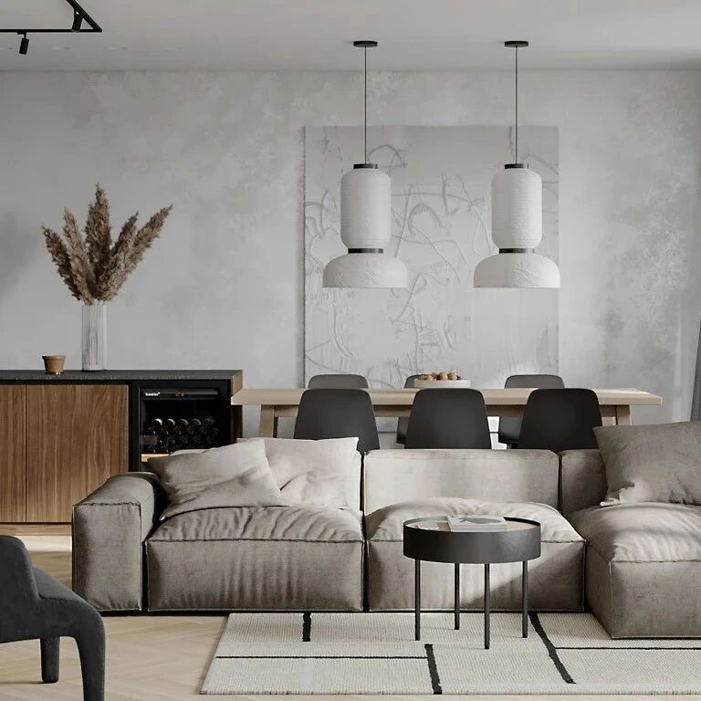 78㎡浅灰+木色，竟然这么漂亮！