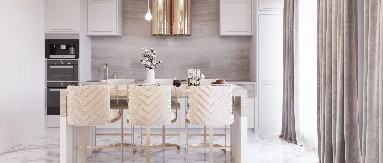 灰粉+金色，轻奢迷人！