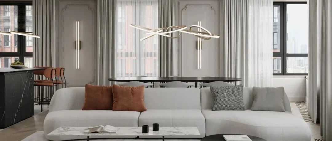 110㎡三居室设计，经典和极简融合的现代奢华！