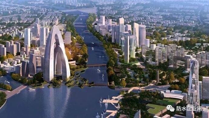 北京副中心防水卷材施工现场纪实 在通州运河东大街,地铁六号线东夏园