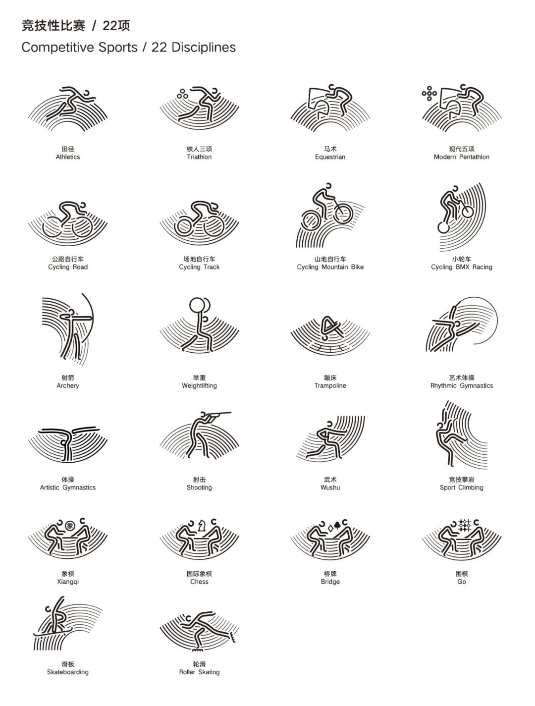 杭州亚运会体育图标发布