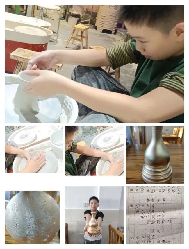 幸福课程 | 仿千古历史文物 感中华文明魅力——益智中学七年级青铜器、陶器制造与甲骨文书写比赛