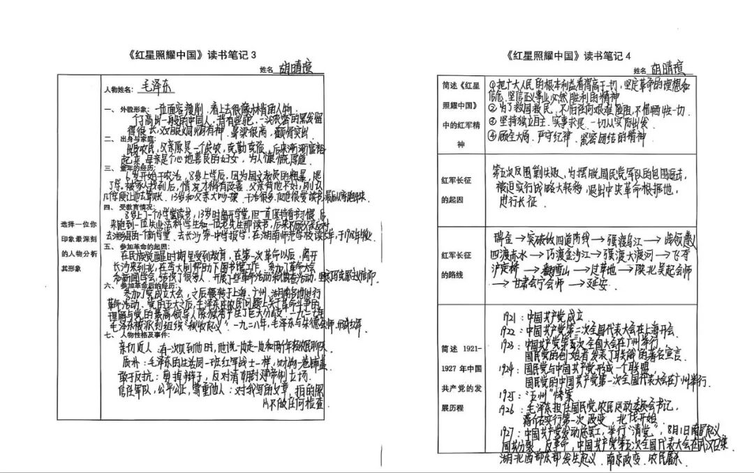 增益长智 | 以笔为炬，红星照亮少年心 ——湘潭市益智中学八年级《红星照耀中国》国庆读书笔记特辑