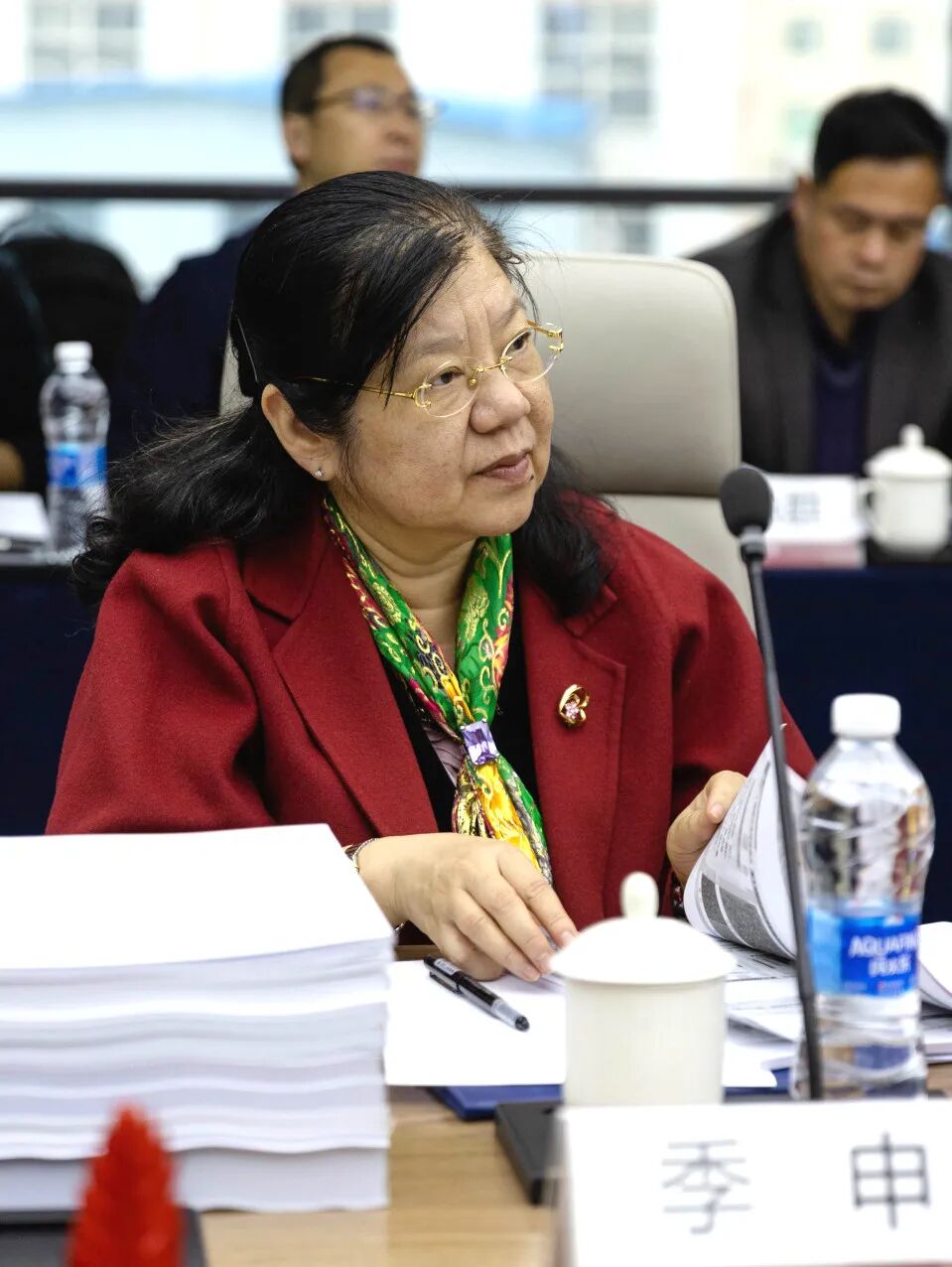 季申教授▲ 孟庆刚教授▲ 聂晶教授专家组现场质询最后,项目组负责