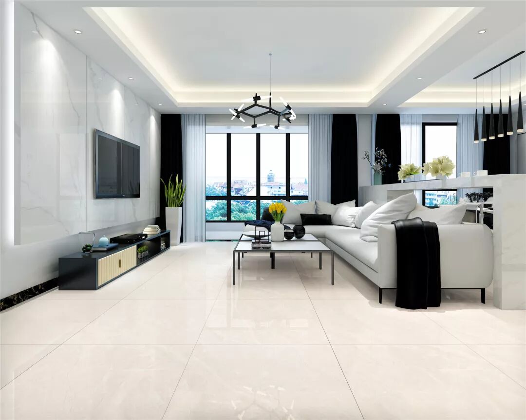 王者陶瓷加盟产品 冷灰色大理石瓷砖效果图