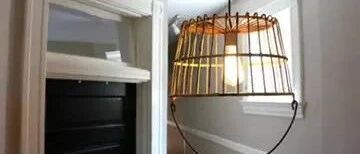 【旧物改造】篮子旧物改造成特别有个性的吊灯