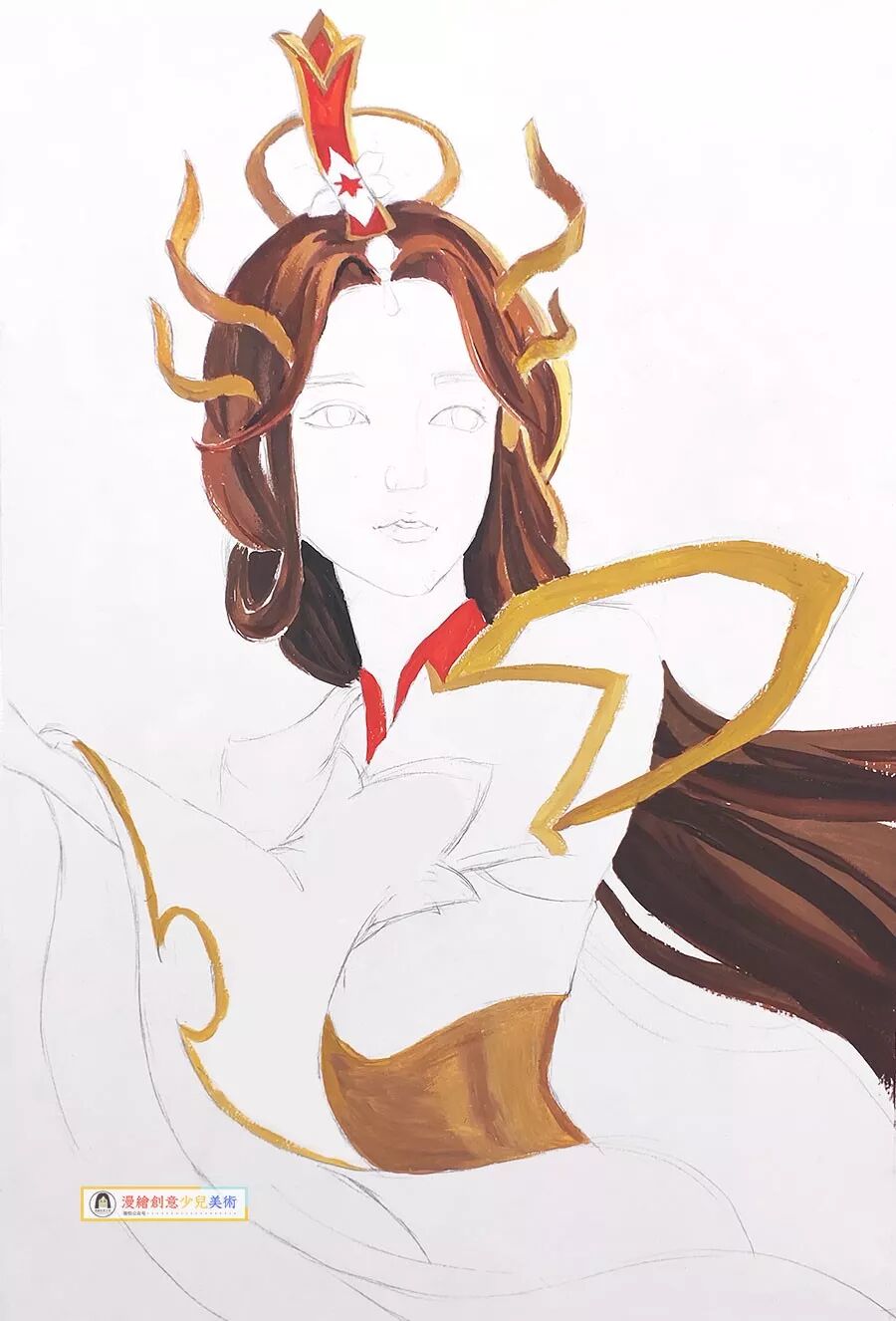 水粉人物丨王者荣耀人物绘画,小编带你上王者