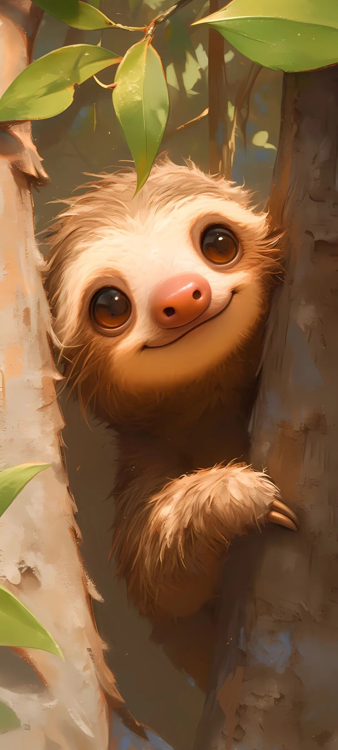 手机壁纸超萌超可爱的树懒壁纸图片高清版免费下载