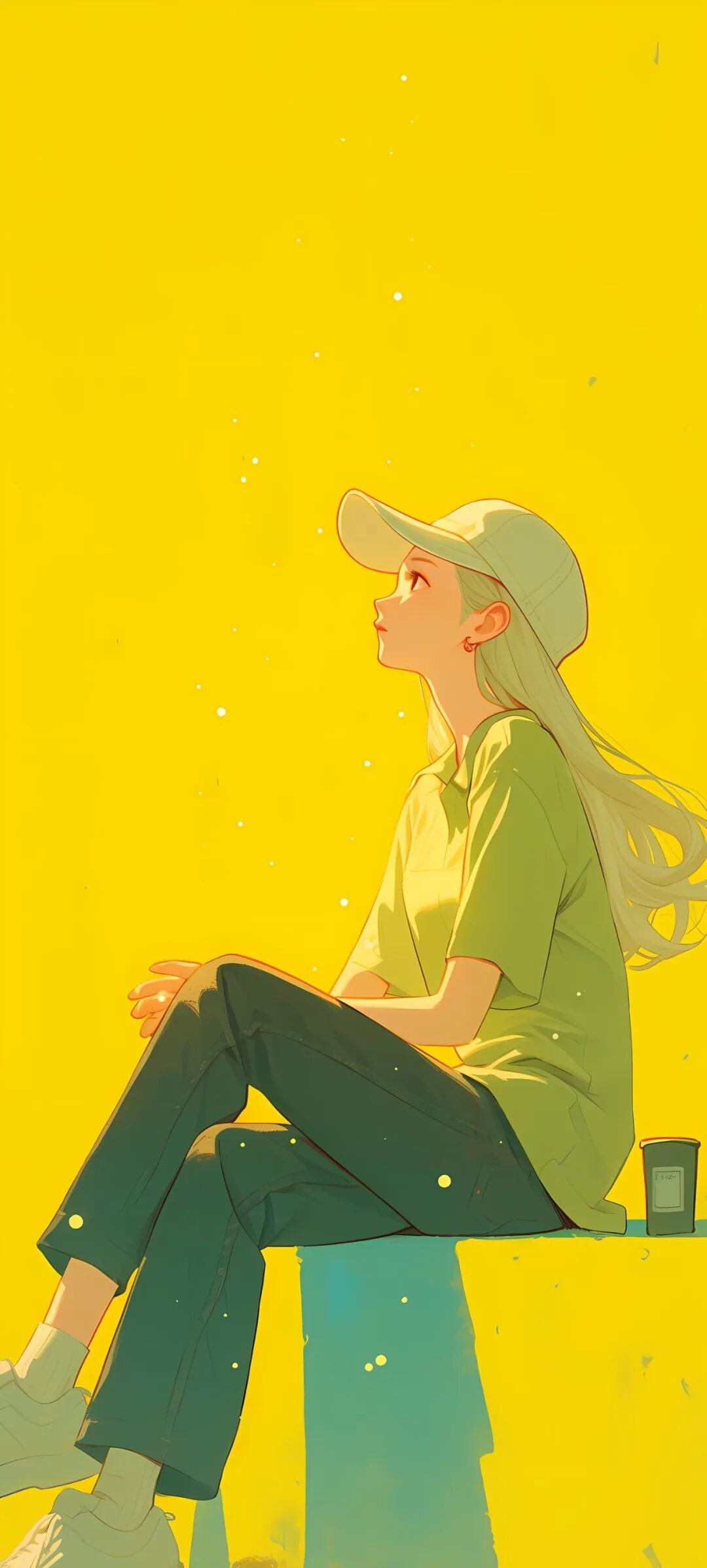 手机壁纸|时尚潮流女孩插画壁纸,高清版直接保存!