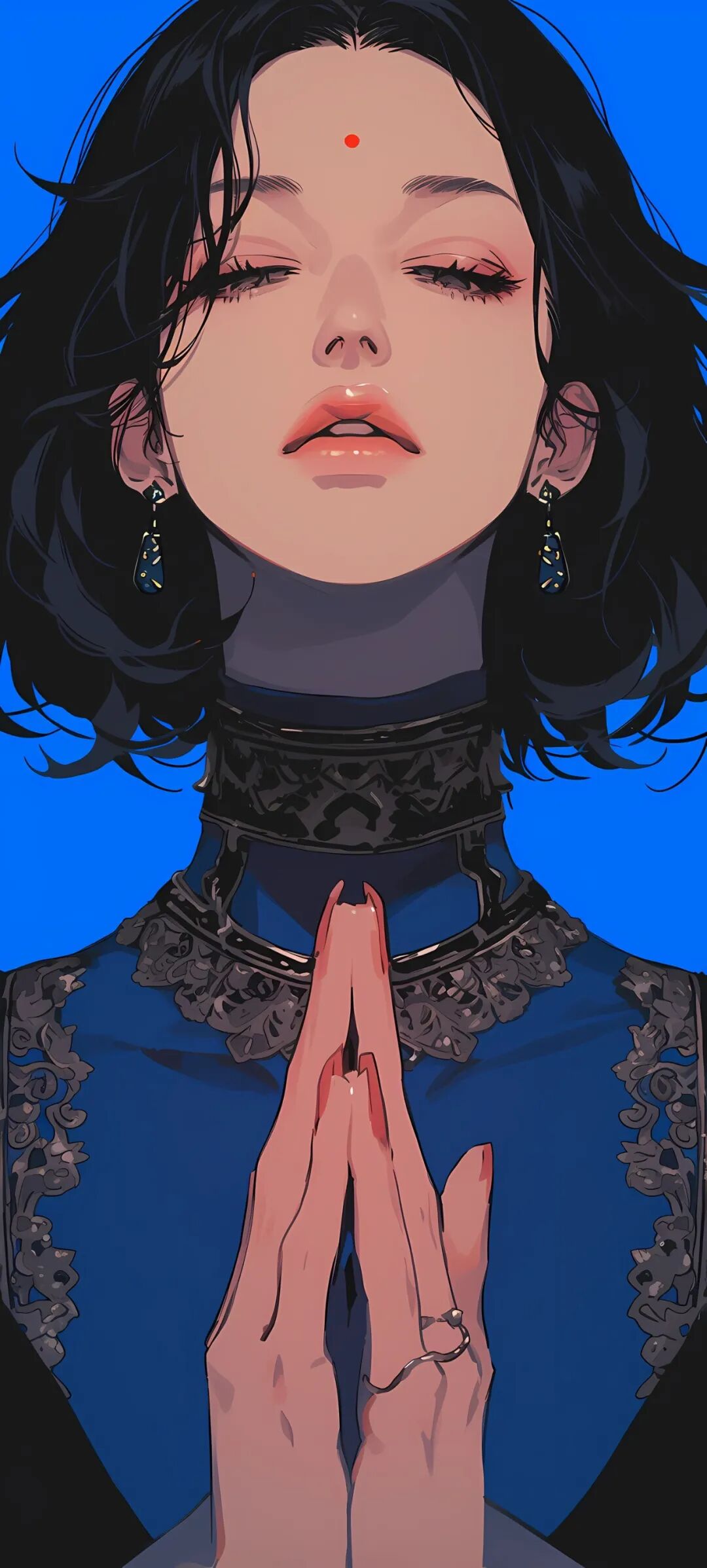 手机壁纸时尚潮流女孩插画壁纸高清版直接保存