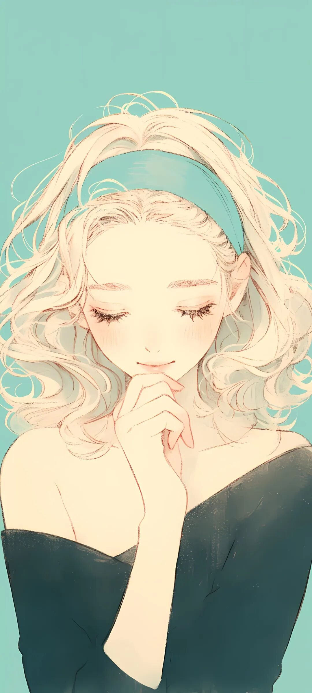 手机壁纸时尚潮流女孩插画壁纸高清版直接保存