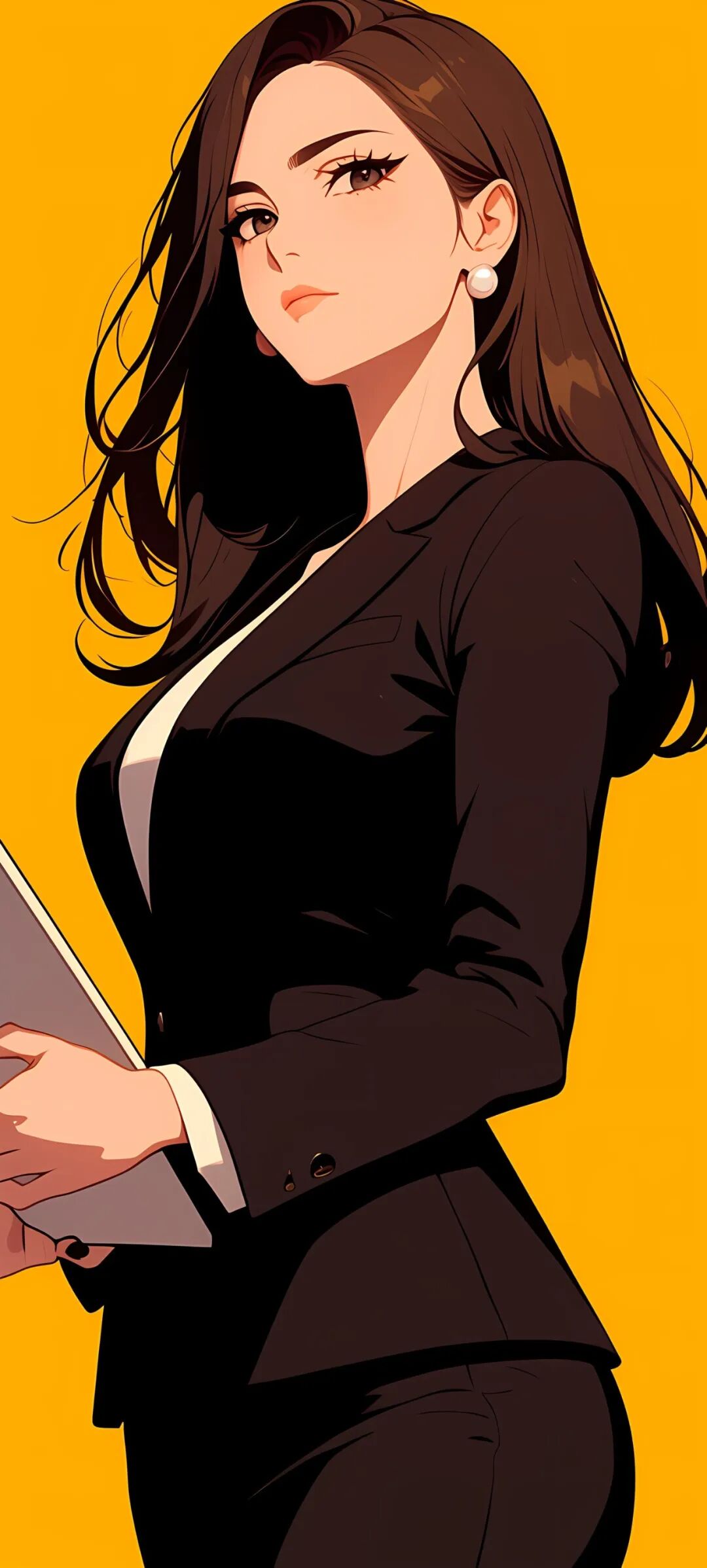 手机壁纸时尚潮流女孩插画壁纸高清版直接保存