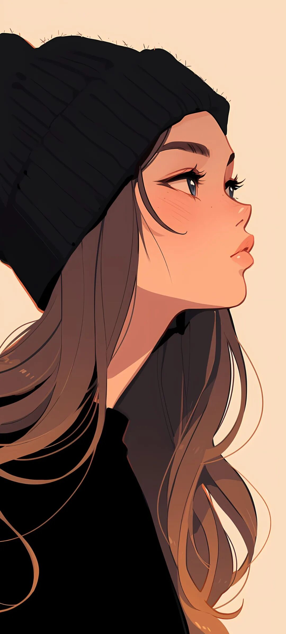 手机壁纸时尚潮流女孩插画壁纸高清版直接保存