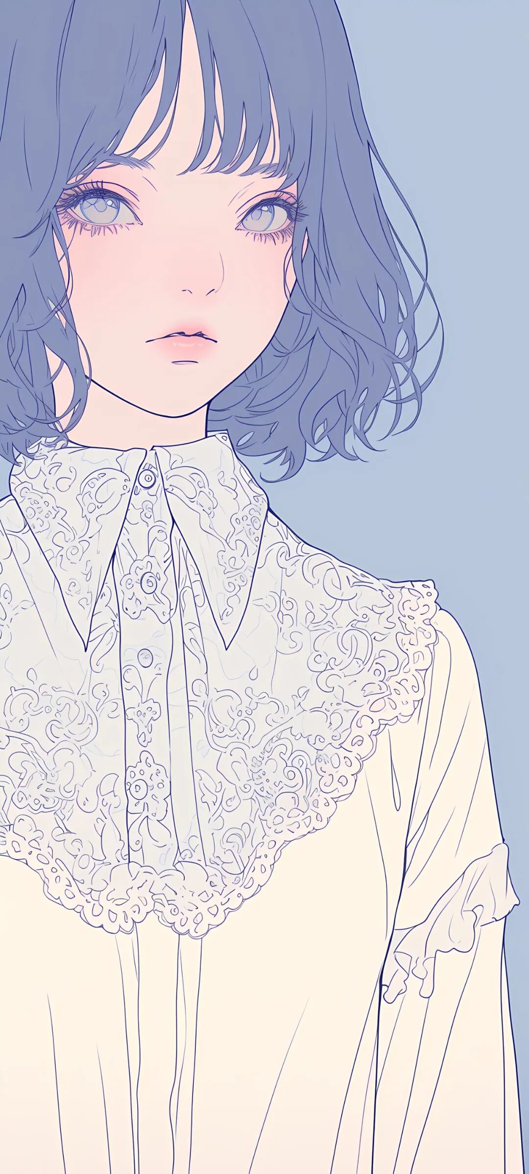 手机壁纸时尚潮流女孩插画壁纸高清版直接保存