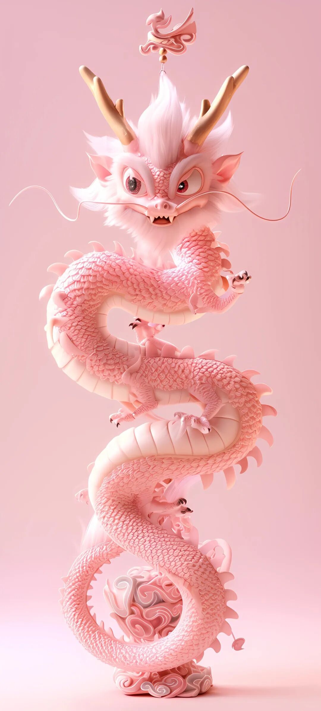 手机壁纸锦鲤游曳水中天传递吉祥与平安