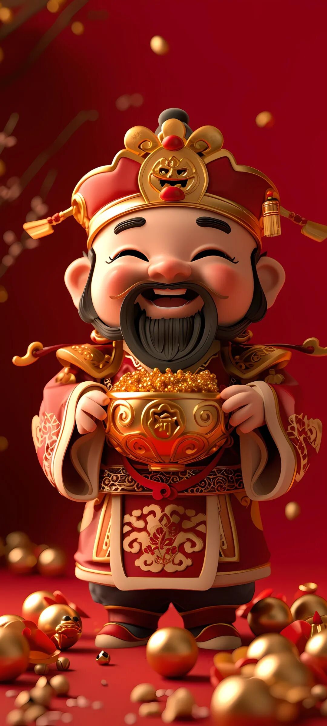 2024新年财神手机壁纸让财运滚滚来