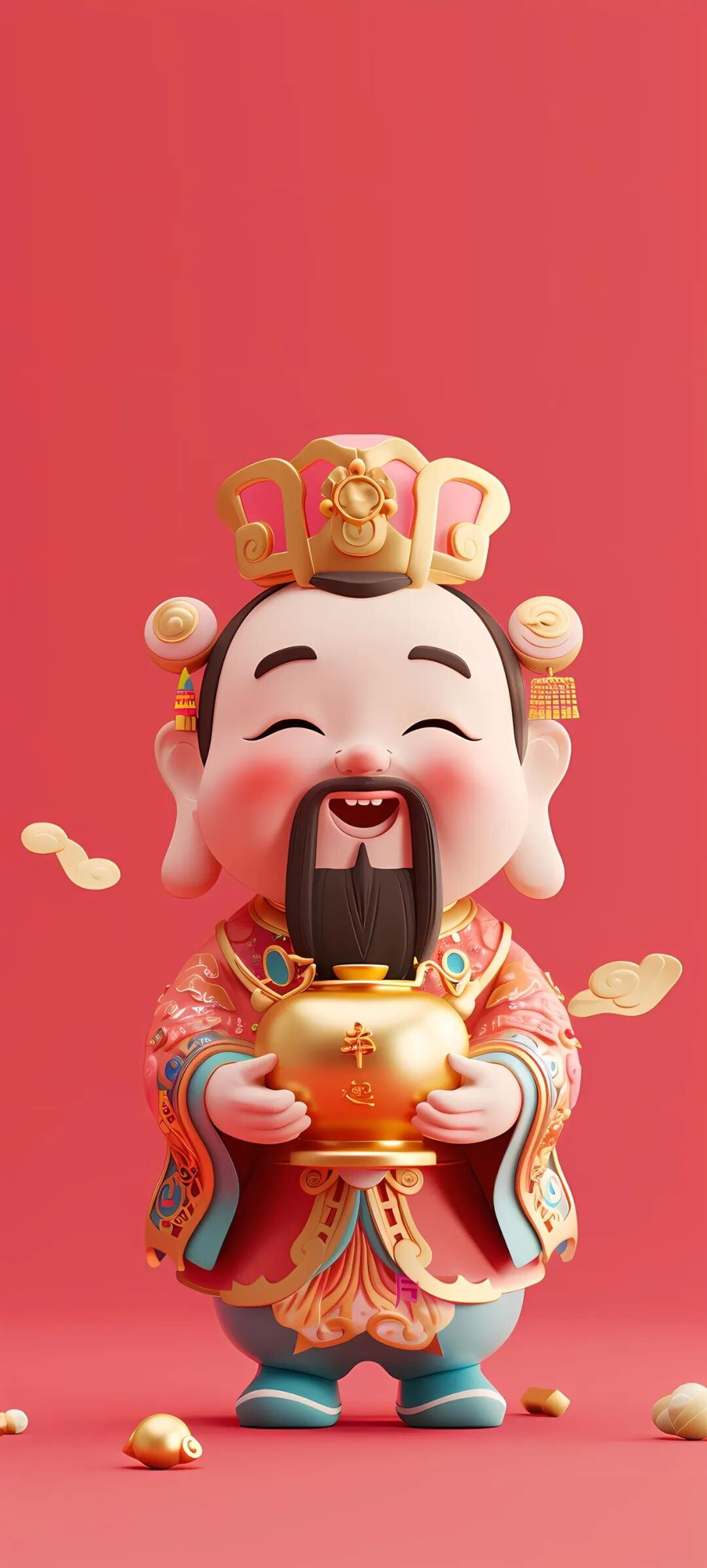 2024新年财神手机壁纸让财运滚滚来