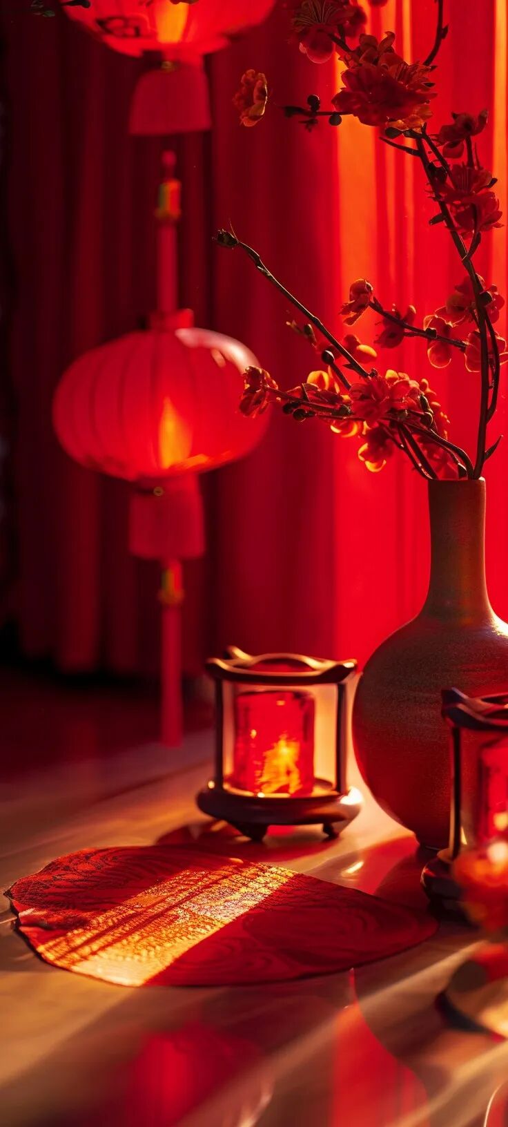手机壁纸锦鲤游曳水中天传递吉祥与平安